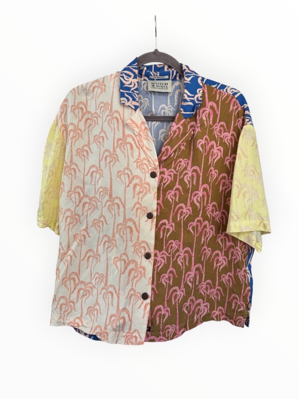 Scotch & Soda Women's Oversized Printed Beach Shirt in the "Combo C" colorway